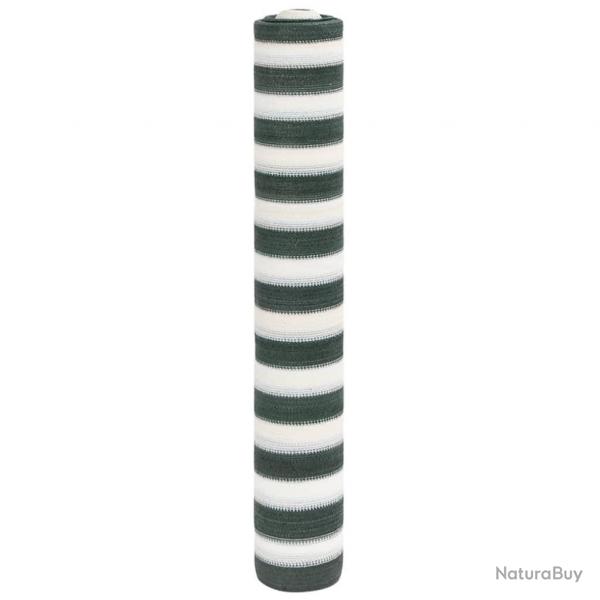 Filet brise-vue vert et blanc 2x10 m PEHD 150 g/m