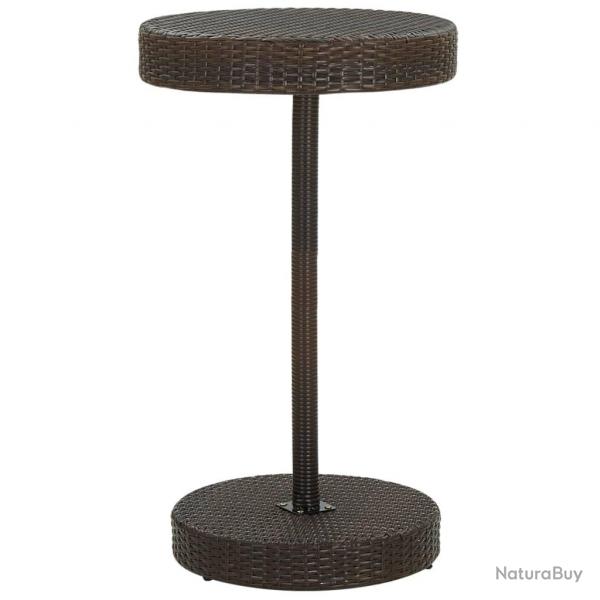 Table de jardin Marron 60,5x106 cm Rsine tresse