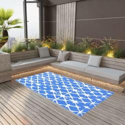 Tapis d'extérieur ARAKIL bleu et blanc 190x290 cm PP