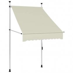 Auvent manuel rétractable 100 cm Crème