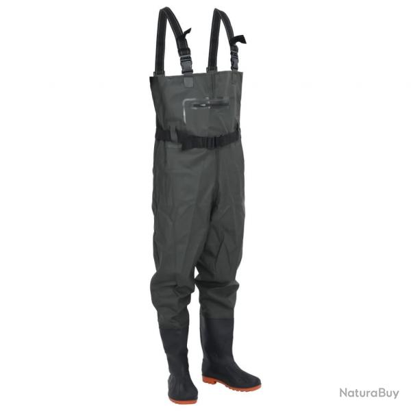 Cuissardes avec bottes et ceinture vert fonc taille 41