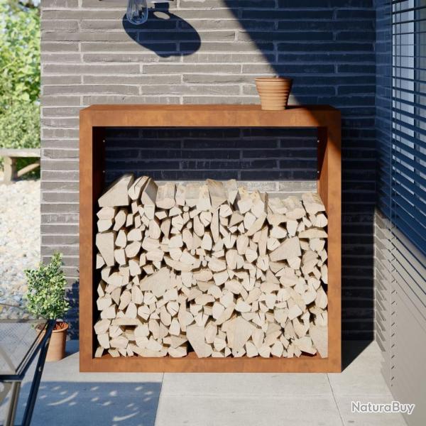 tagre  bois 100x40x100 cm acier rsistant aux intempries