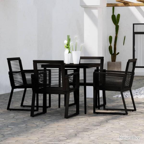 Ensemble  manger de jardin 5 pcs Noir