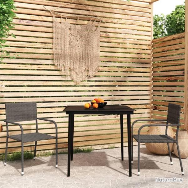 Ensemble  manger de jardin 3 pcs Gris