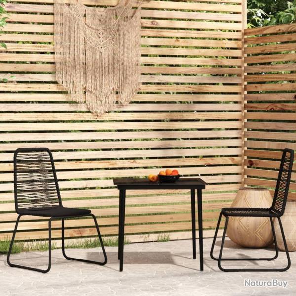 Ensemble  manger de jardin 3 pcs Noir