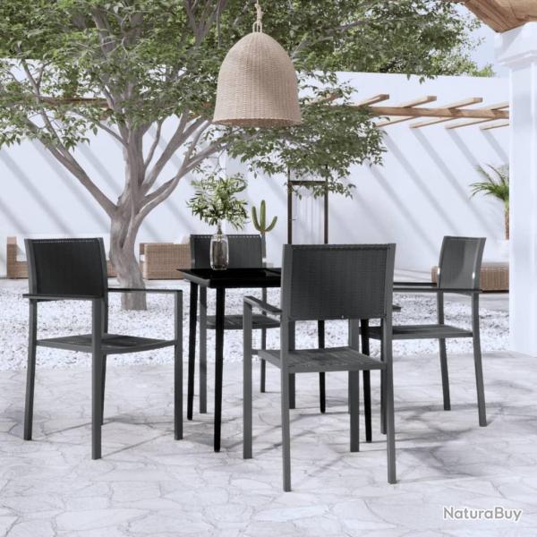 Ensemble  manger de jardin 5 pcs Noir