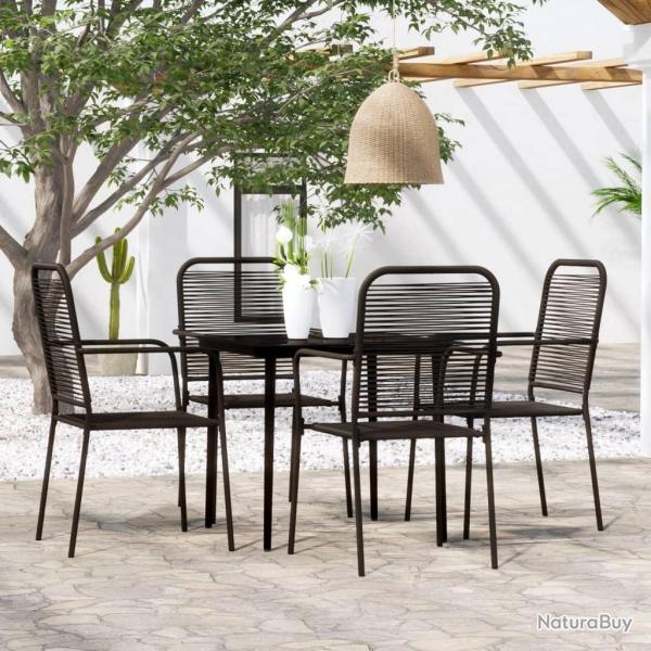 Ensemble  manger de jardin 5 pcs Noir