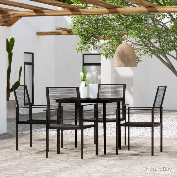 Ensemble  manger de jardin 5 pcs Noir