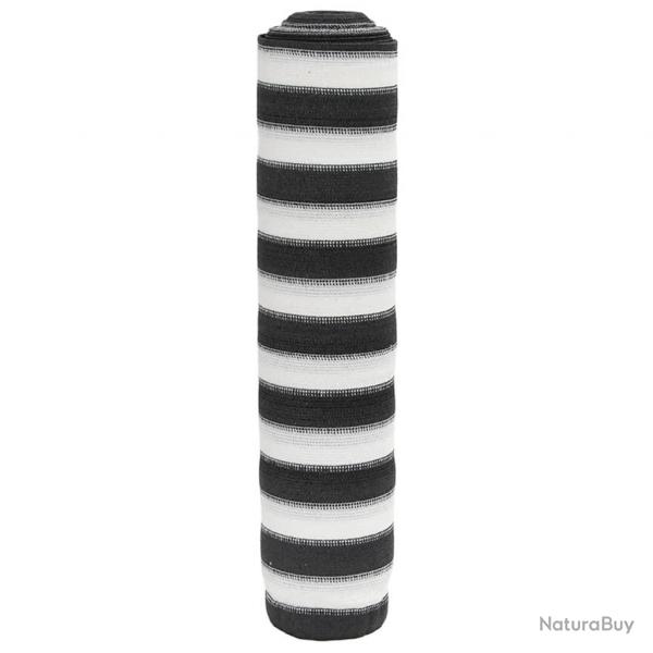 Filet brise-vue anthracite et blanc 1x25 m PEHD 75 g/m