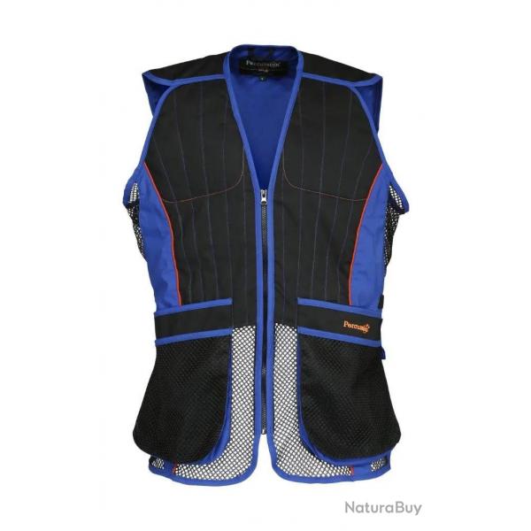 Gilet Ball Trap Noir Et Bleu Percussion-XXXXL
