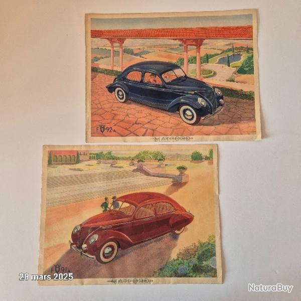 Belles publicits sur les automobiles Mattford, Fv892a et Fv891a en couleur