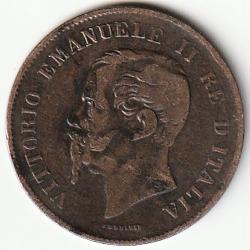 Pièce de Monnaie Italie 5 centesimi Victor-Emmanuel II 1862 N