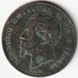 Pièce de Monnaie Italie 5 centesimi Victor-Emmanuel II 1867 N