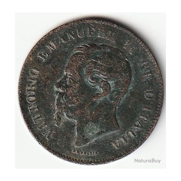 Pice de Monnaie Italie 5 centesimi Victor-Emmanuel II 1867 N