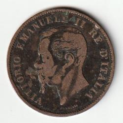 Pièce de Monnaie Italie 5 centesimi Victor-Emmanuel II 1867 M
