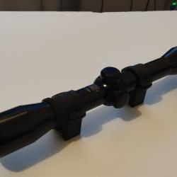 Lunette vintage UNIQUE 4x32 + Colliers UNIQUE d'origine pour rail 11 mm
