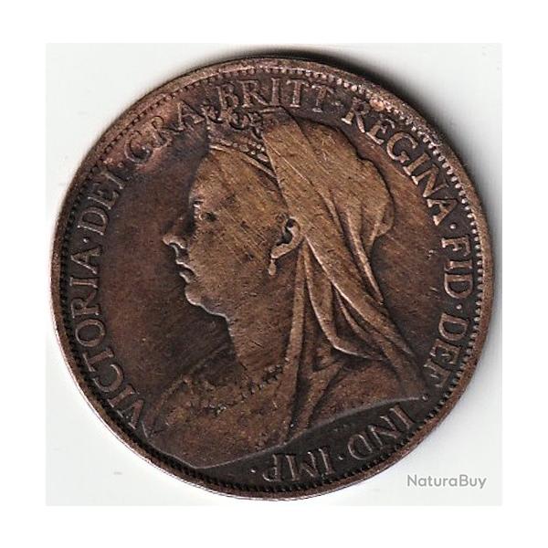 Pice de Monnaie ROYAUME-UNI 1 Penny Victoria "Old Head" / Britannia 1900