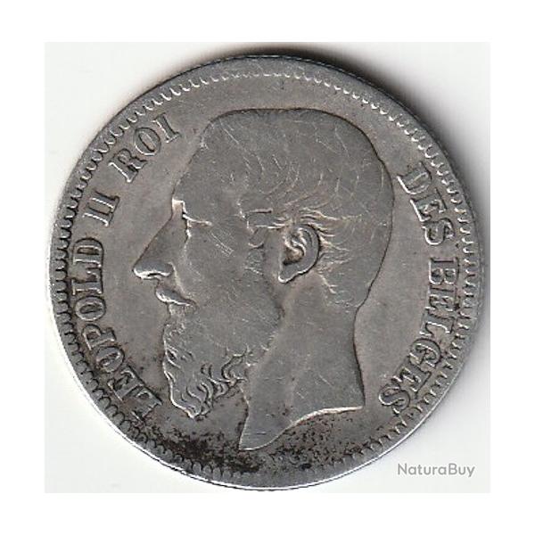 Pice de Monnaie Belgique 2 Francs Lopold II lgende franaise 1866
