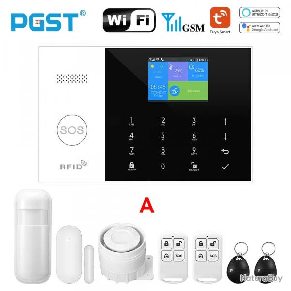 Systeme Alarme Sans Fil Wifi GSM Google Alexa, Modele: Kit A