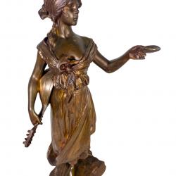 Emmanuel Villanis musicienne sculpture en bronze