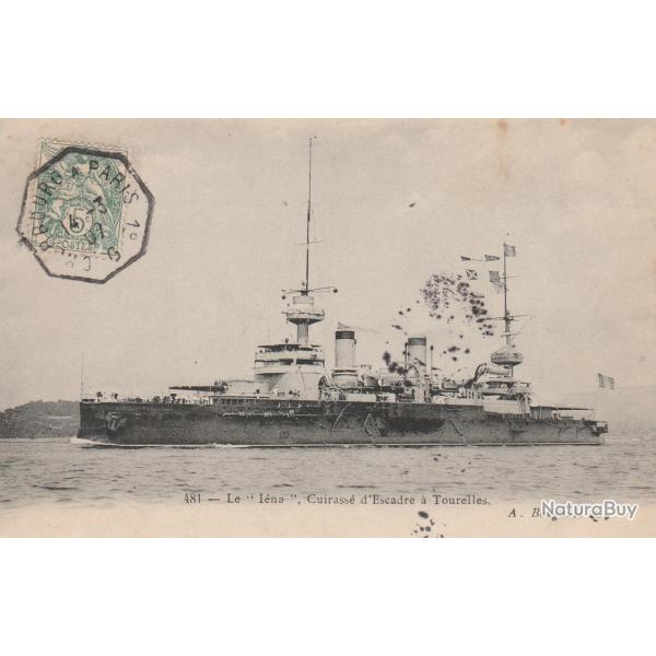 CPA - MARINE Militaire -LE L'IEANA, Cuirass d'Escadre  Tourelles N525