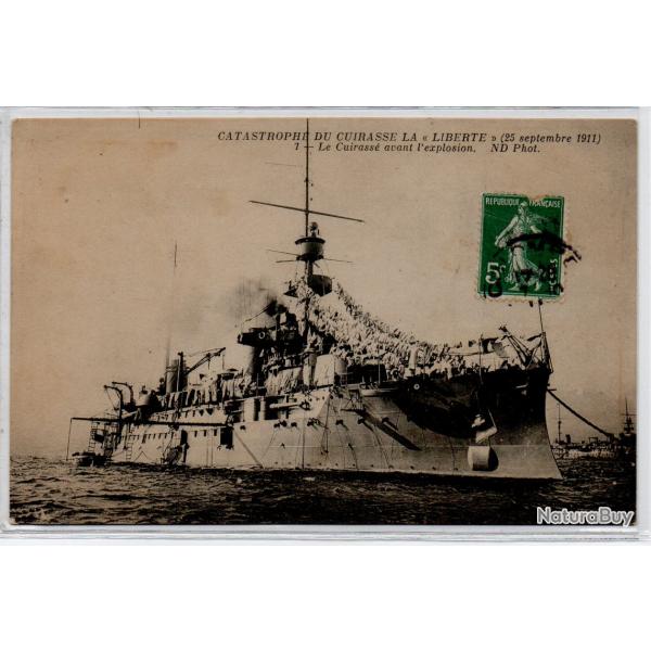 CPA - Catastrophe du Cuirasse La Libert - Avant l'Explosion N1265