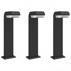 Lampadaires d'extérieur 3pcs aluminium moulé sous pression noir 02_0042563