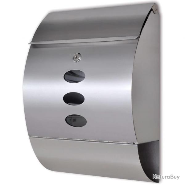 Bote aux lettres en acier inoxydable argent 02_0041551