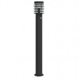 Lampadaire d'extérieur avec capteur 110cm acier inoxydable noir 02_0042521
