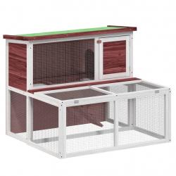 Clapier moka 102 x 90 x 84,5 cm bois de pin massif marron 02_0041950