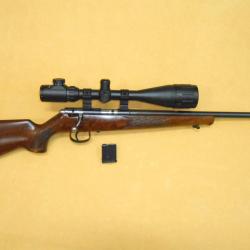 CARABINE ANSCHUTZ - Cal 22 Magnum - à CHARGEUR +LUNETTE LUMINEUX VARIABLE 6-24x50