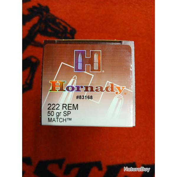 Hornady soft point match cal 222 rem 50grs