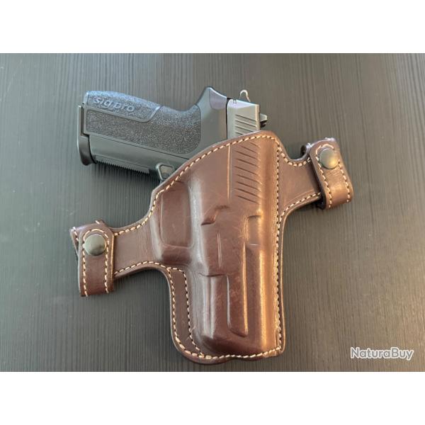 tui / Holster pour sig pro 2022 en cuir sellerie du thymerais