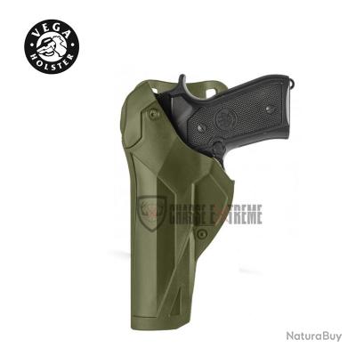 Holster En Polymère DCH800 Pour Beretta 92/98 - Noir, Droit - Niveau De Rétention 3, Sécurité Détachable