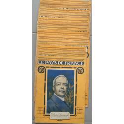 lot de 45 revues "Le pays de france " d'octobre 1915 à juin 1918