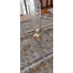 Service de verres en cristal très ancien ciselé main
