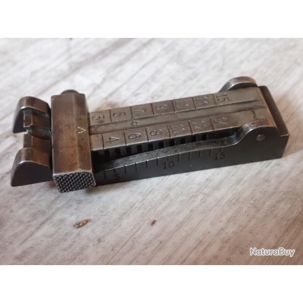 Hausse + support pour fusil Suisse Mdle K11 Rubin Schmidt - Pice dtache TAR. Planchette gradue