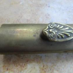 CHAPE POUR ENTRÉE DE FOURREAU  laiton bouton palmette épée