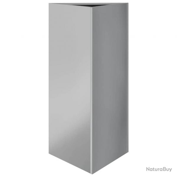 Jardinire bac lit surlev plantes fleurs terrasse jardin triangulaire 40 x 34,5 x 70 cm acier gal