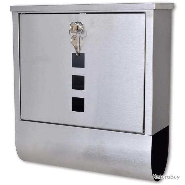 Bote aux lettres en acier inoxydable argent 02_0041550