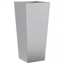 Jardinière bac lit surélevé plantes fleurs terrasse jardin 35 x 35 x 75 cm acier galvanisé gris 02_
