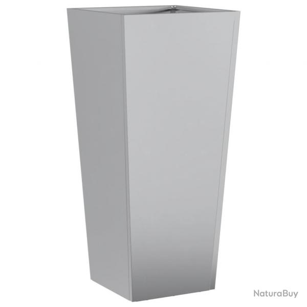 Jardinire bac lit surlev plantes fleurs terrasse jardin 35 x 35 x 75 cm acier galvanis gris 02_