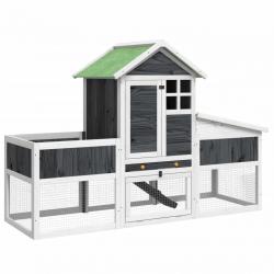 Clapier 170 x 63 x 113 cm bois de pin massif gris 02_0041941