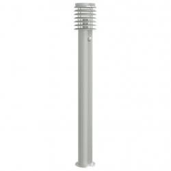 Lampadaire d'extérieur avec capteur argenté acier inoxydable Argent 02_0042525