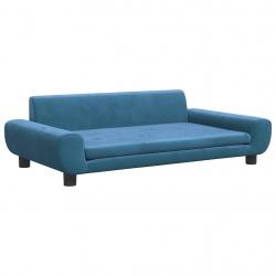 Lit pour chien panier canapé confortable 100 x 54 x 33 cm velours Bleu 02_0042606