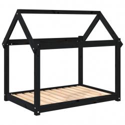 Lit pour chien panier canapé confortable 101 x 70 x 90 cm bois de pin solide noir 02_0042618
