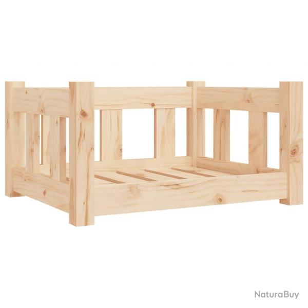 Lit pour chien panier canap confortable 55,5 x 45,5 x 28 cm bois de pin solide marron 02_0042693