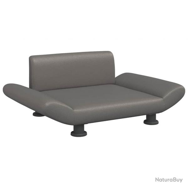 Lit pour chien panier canap confortable 70 x 45 x 28 cm similicuir gris 02_0042808