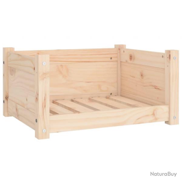 Lit pour chien panier canap confortable 55,5 x 45,5 x 28 cm bois massif de pin marron 02_0042702