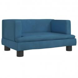 Lit pour chien panier canapé confortable 60 x 40 x 30 cm velours Bleu 02_0042726